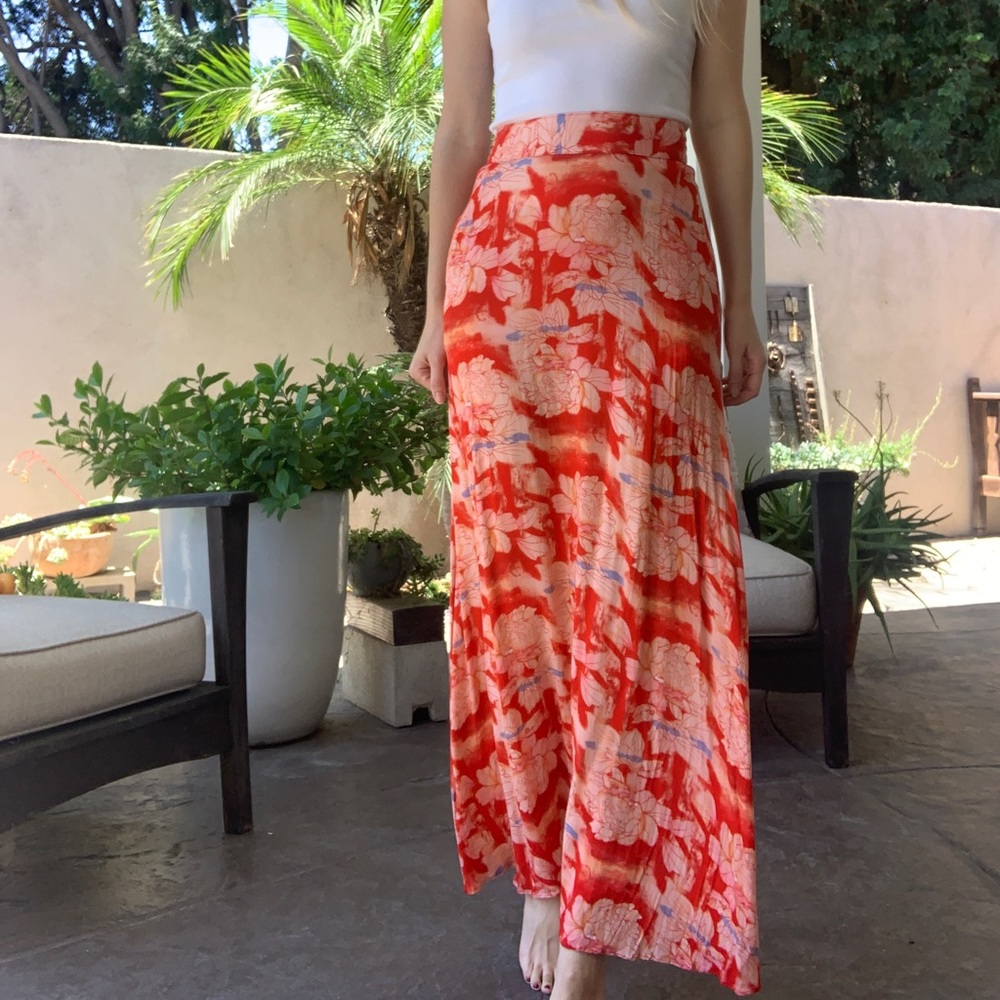 Flynn Skye printed maxi skirt